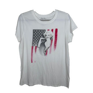 MARILYN MONROE TSHIRT Womens M patriotic graphic athleisure activewear basic